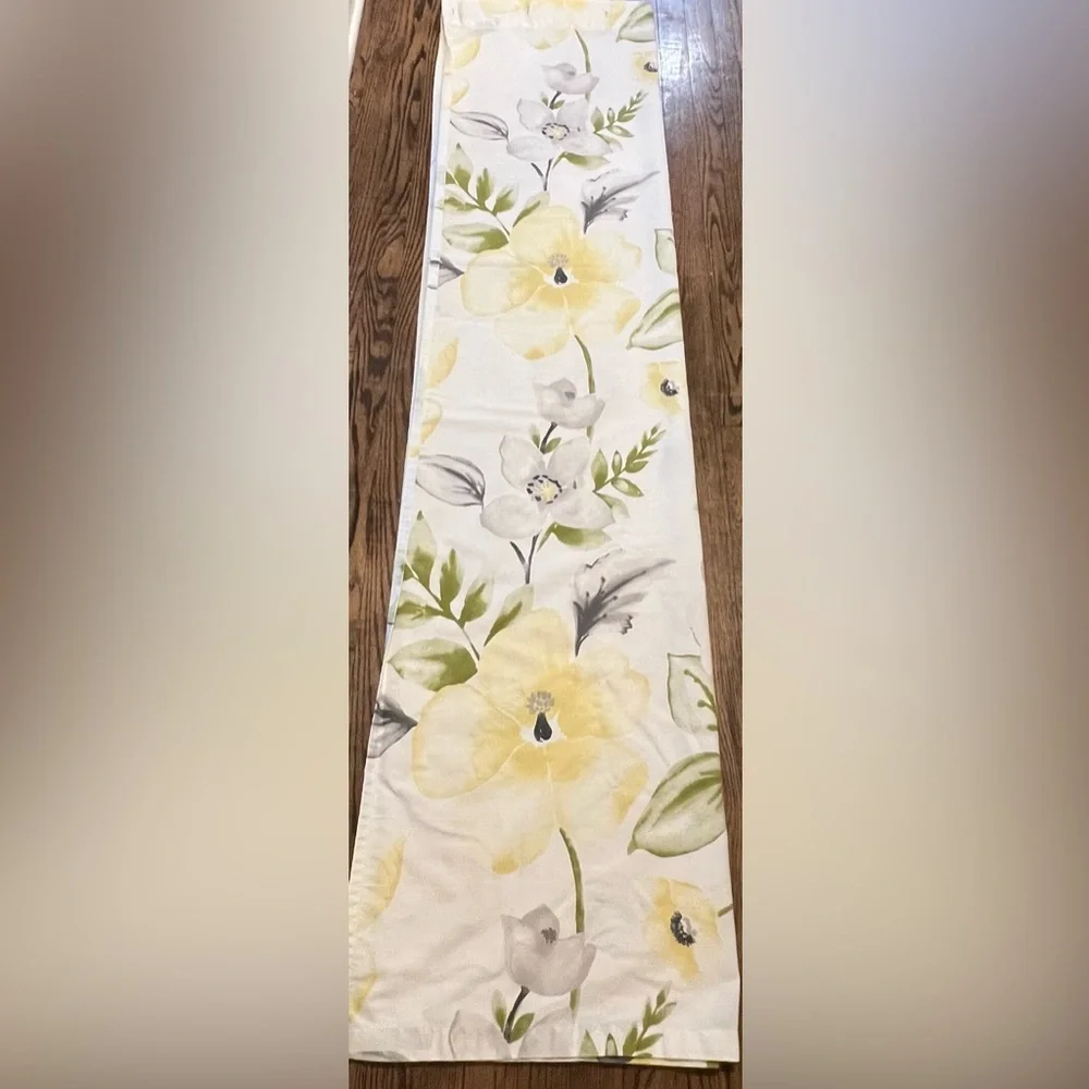 Cynthia Rowley Floral  Cream, Gray and Yellow Shower Curtain